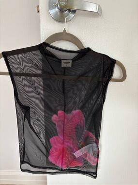 Abercrombie & Fitch Black Sheer Mesh Top - NEVER WORN